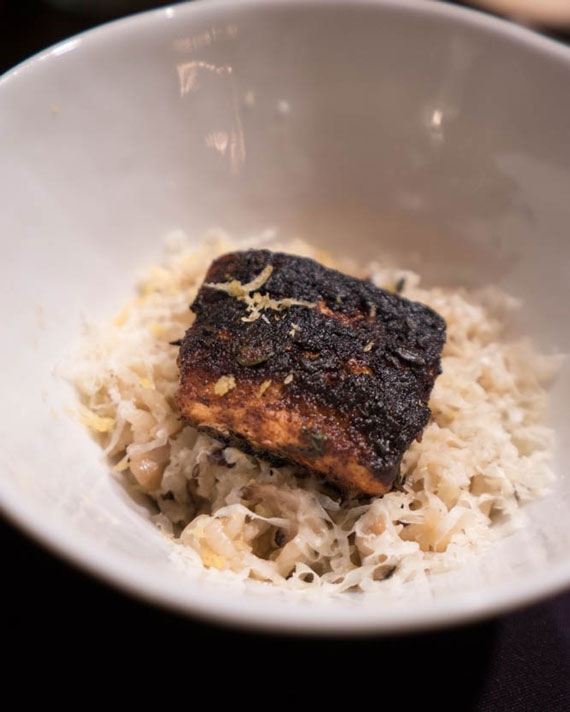Blackened Salmon and Wild Mushroom Risotto