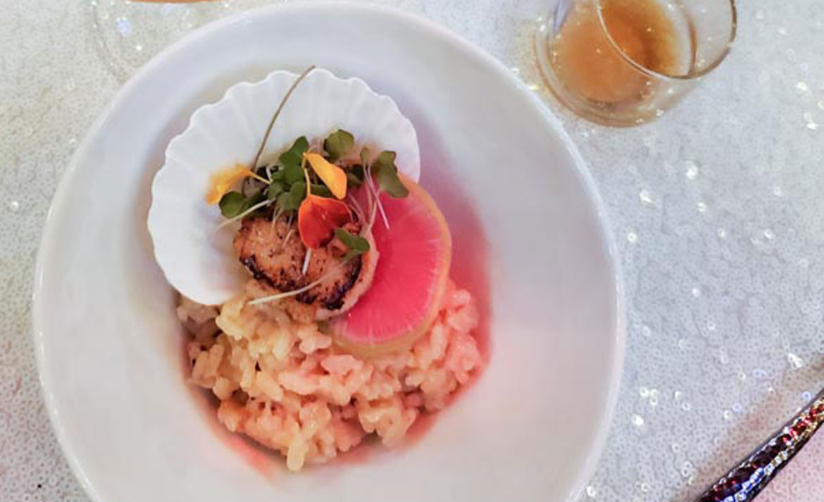 Scallops and parmesan risotto